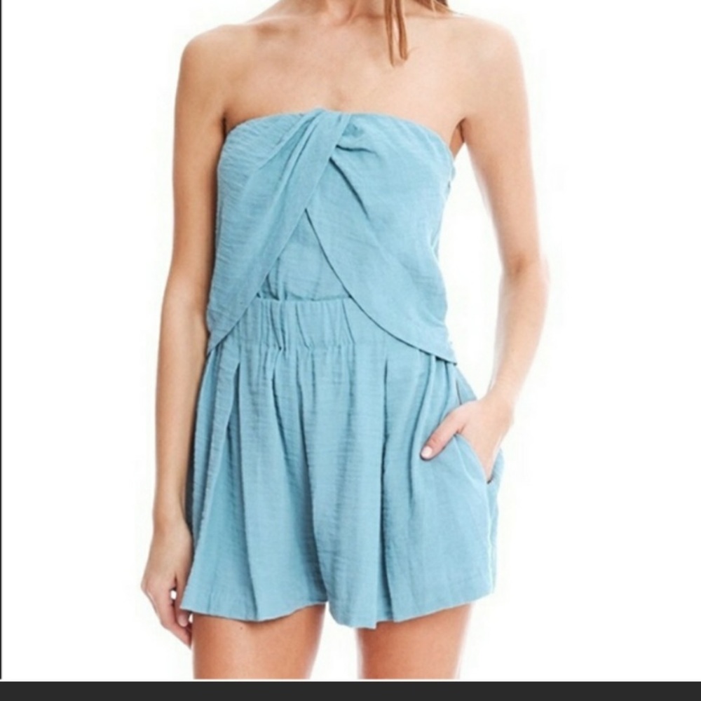 Elizabeth and James handkerchief romper with pockets